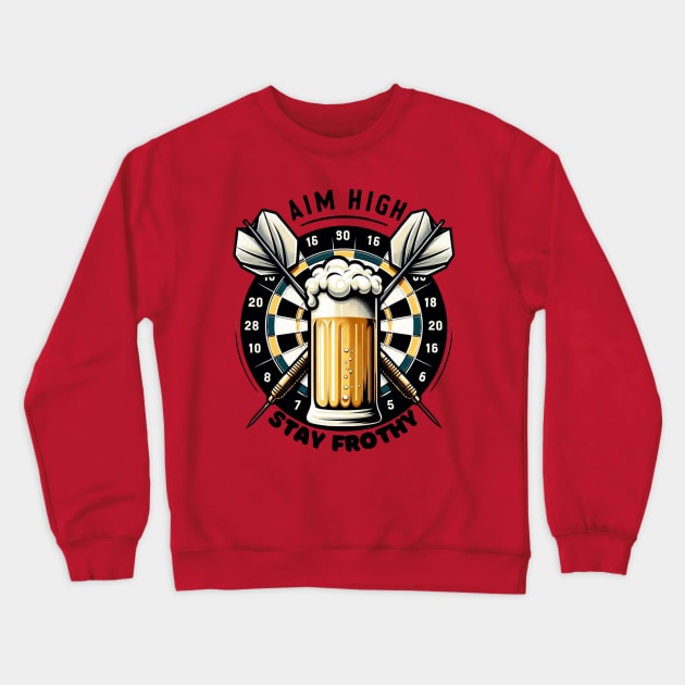 Dart Master's Brew: Perfect Bullseye Pint Crewneck Sweatshirt by WEARWORLD